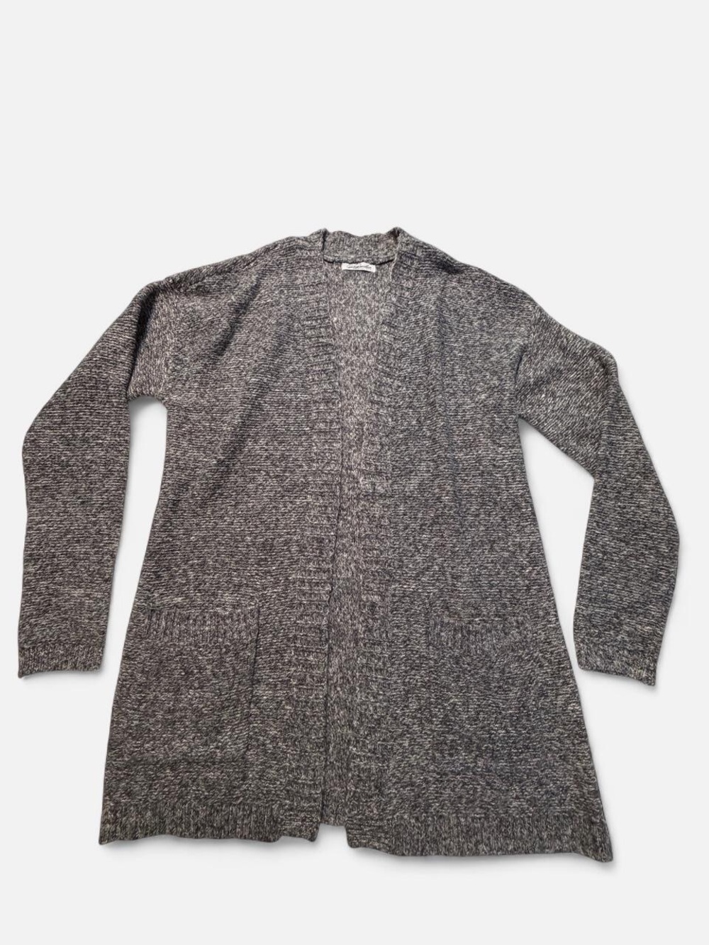 Magnolia Gray Marled Knit Open Cardigan